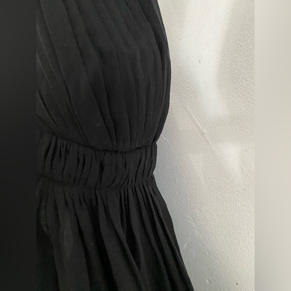 Cache y2k vintage Black Backless sequins Crisscross Midi Dress silk - Picture 10 of 10
